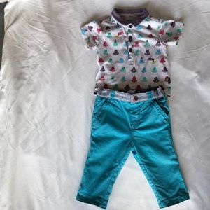 Ted Baker boys 2piece outfit sz6-9mths